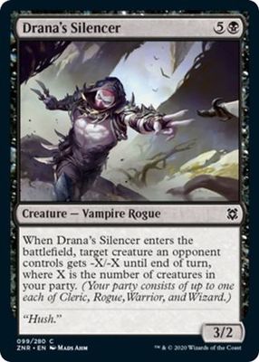 Drana&#39;s Silencer 099/280 Zendikar Rising Singles (Español)