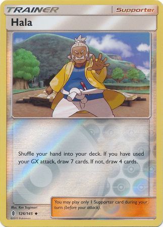 Hala - 126/145 - Uncommon Reverse Holo Sun &amp; Moon: Guardians Rising Reverse Holo Singles