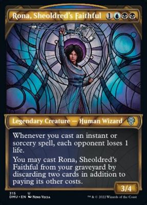 Rona, Sheoldred&#39;s Faithful 315 - Showcase Stained Glass Dominaria United Collector Booster Singles