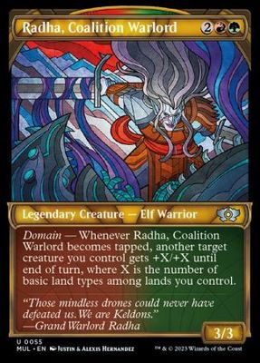 Radha, Coalition Warlord 0055 Showcase March of the Machine Multiverse Legend Singles