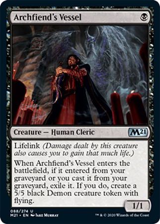 Archfiend&#39;s Vessel 088/274 - Magic 2021 (M21) Singles (Español)