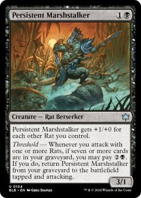 Persistent Marshstalker 104 Bloomburrow Singles