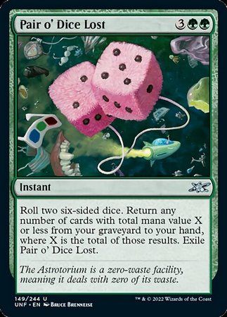 Pair o&#39; Dice Lost 149/244 Unfinity Singles