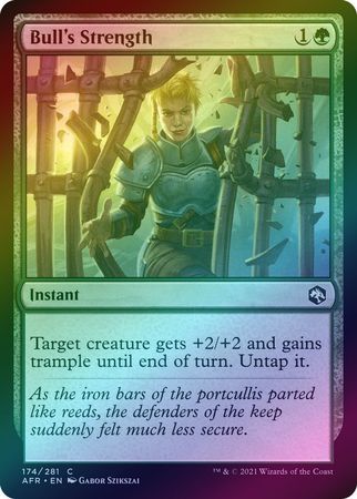 Bull&#39;s Strength 174/281 - Foil Adventures in the Forgotten Realms Foil Singles
