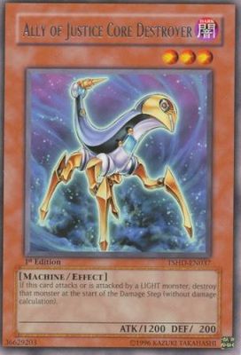 Ally of Justice Core Destroyer - TSHD-EN037 - Rare 1st Edition The Shining Darkness [TSHD] 1st Edition Singles