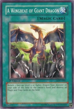 A Wingbeat of Giant Dragon - LOD-044 - Common 1st Edition Legacy of Darkness [LOD] 1st Edition Singles