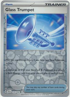 Glass Trumpet - 135/142 - Uncommon Reverse Holo Scarlet &amp; Violet: Stellar Crown Reverse Singles