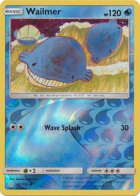 Wailmer - 45/236 - Common Reverse Holo Sun &amp; Moon: