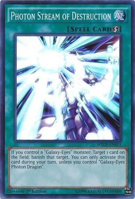 Photon Stream of Destruction - WSUP-EN011 - Super Rare 1st Edition YuGiOh World Superstars 1st Edition Singles