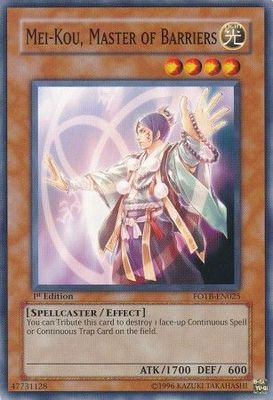 Mei-kou, Master of Barriers - FOTB-EN025 - Common 1st Edition Force of the Breaker [FOTB] 1st Edition Singles