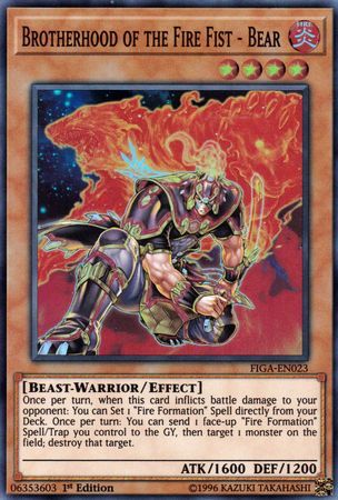 Brotherhood of the Fire Fist - Bear - FIGA-EN023 - Super Rare 1st Edition Fists of the Gadgets Singles
