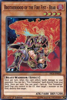 Brotherhood of the Fire Fist - Bear - FIGA-EN023 - Super Rare 1st Edition Fists of the Gadgets Singles