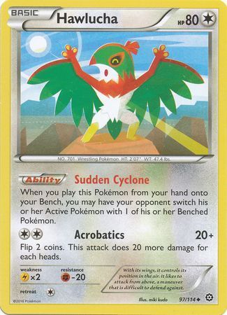 Hawlucha - 97/114 - Uncommon XY: Steam Siege Singles (Español)