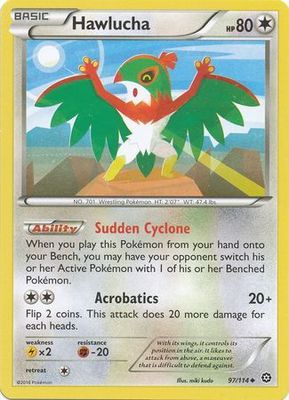 Hawlucha - 97/114 - Uncommon XY: Steam Siege Singles (Español)