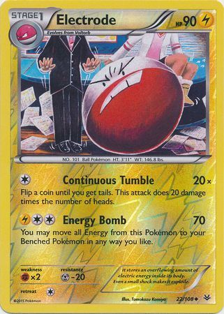 Electrode - 22/108 - Uncommon Reverse Holo XY: Roaring Skies Reverse Holo Singles