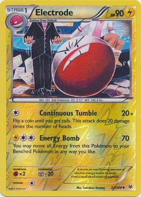 Electrode - 22/108 - Uncommon Reverse Holo XY: Roaring Skies Reverse Holo Singles