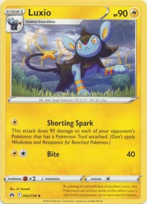 Luxio - 042/159 - Uncommon Crown Zenith Singles