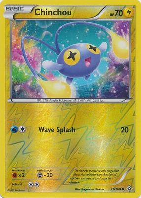 Chinchou - 57/160 - Common - Reverse Holo XY: Primal Clash Reverse Holo Singles