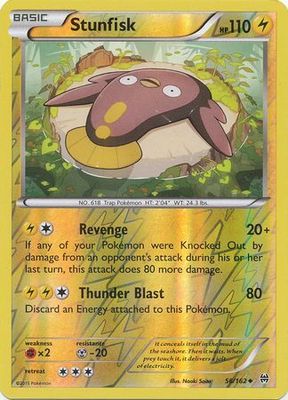 Stunfisk - 56/162 - Uncommon Reverse Holo XY: Breakthrough Reverse Holo Singles