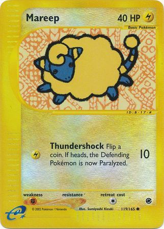 Mareep - 119/165 - Common Reverse Holo Expedition Reverse Holo Singles