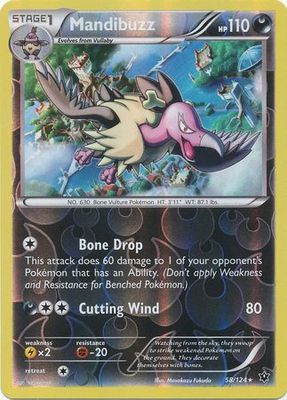 Mandibuzz - 58/124 - Rare Reverse Holo XY: Fates Collide Reverse Holo Singles