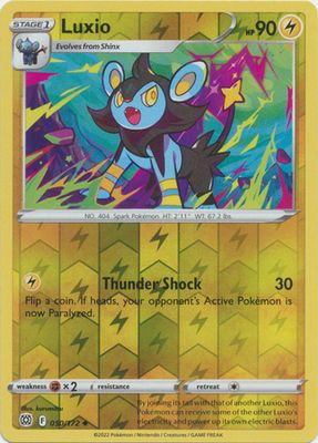 Luxio - 050/172 - Uncommon Reverse Holo Sword &amp; Shield: Brilliant Stars Reverse Holo Singles
