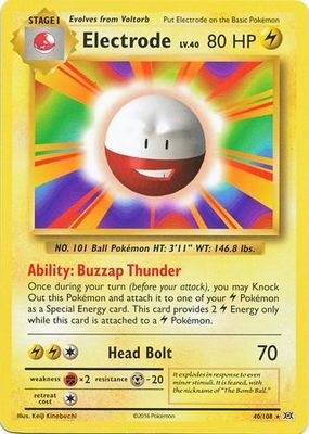 Electrode - 40/108 - Rare XY: Evolutions Singles