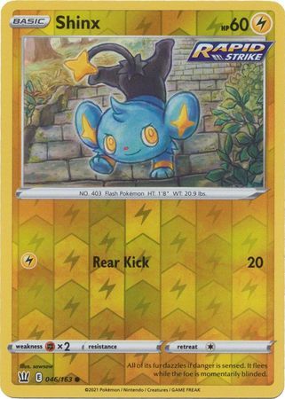 Shinx - 046/163 - Common Reverse Holo Sword &amp; Shield: Battle Styles Reverse Holo Singles