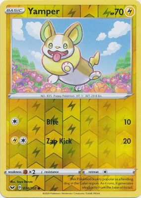 Yamper - 074/202 - Common Reverse Holo Sword &amp; Shield (Base Set) Reverse Holo Singles