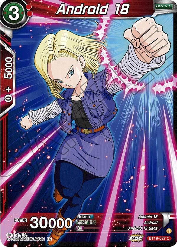 Android 18 - Fighter&#39;s Ambition (DBS-B19) Fighter&#39;s Ambition