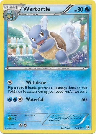 Wartortle - 30/149 - Uncommon Black &amp; White 7: Boundaries Crossed Singles