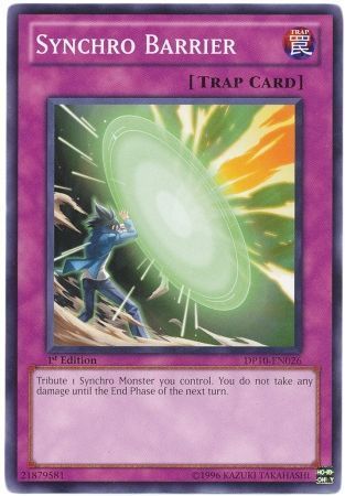 Synchro Barrier - DP10-EN026 - Common 1st Edition Duelist Pack: Yusei 3 [DP10] 1st Edition Singles