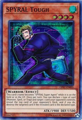 SPYRAL Tough - OP07-EN005 - Super Rare Unlimited OTS Tournament Pack 7 (OP07)