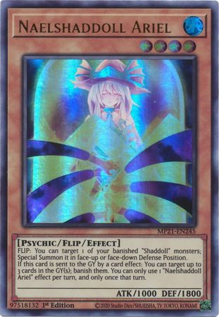 Naelshaddoll Ariel - MP21-EN245 - Ultra Rare 1st Edition 2021 Mega-Tin: Ancient Battles 1st Edition Singles
