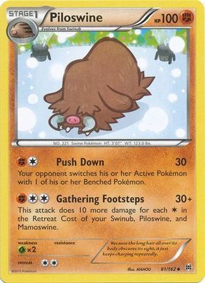 Piloswine - 81/162 - Uncommon XY: Breakthrough Singles