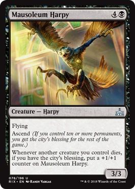 Mausoleum Harpy 078/196 Rivals of Ixalan Singles