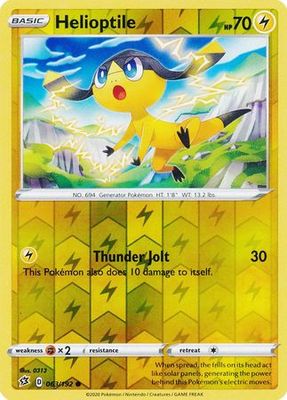 Helioptile - 063/192 - Common Reverse Holo Sword &amp; Shield: Rebel Clash Reverse (Español)