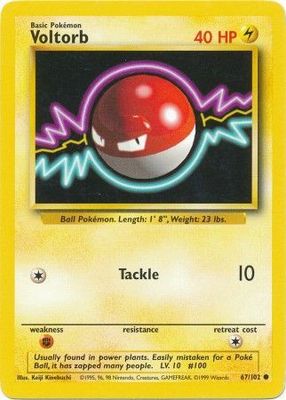 Voltorb - 67/102 - Common Unlimited Base Set Unlimited Singles