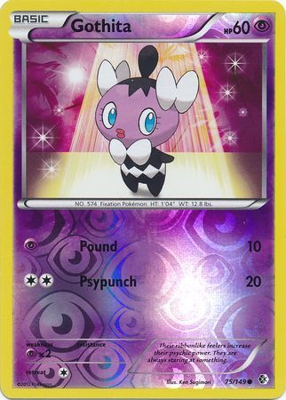 Gothita - 75/149 - Common Reverse Holo Black &amp; White 7: Boundaries Crossed Reverse Holo Singles