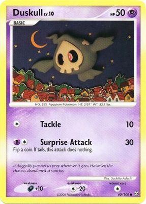 Duskull - 60/100 - Common Diamond &amp; Pearl: Stormfront Singles