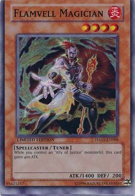 Flamvell Magician - HA01-EN008 - Super Rare Limited Edition (Miscut) Yu-Gi-Oh! Misprints