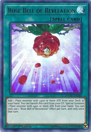 Rose Bell of Revelation - DUOV-EN040 - Ultra Rare 1st Edition Duel Overload 1st Edition Singles