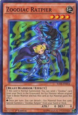 Zoodiac Ratpier - RATE-EN014 - Super Rare 1st Edition Raging Tempest 1st Edition Singles