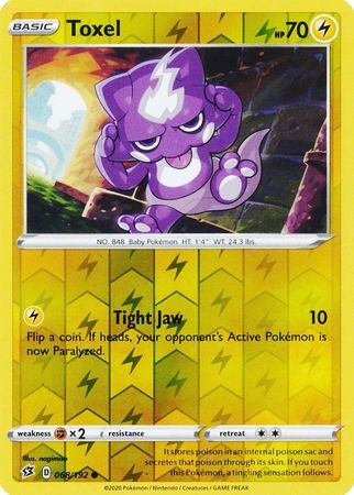 Toxel - 068/192 - Common Reverse Holo Sword &amp; Shield: Rebel Clash Reverse Holo Singles (Español)