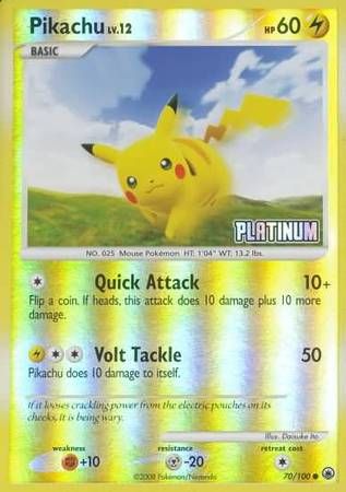 Pikachu - 70/100 - Reverse Holo BK Promo Pokemon Promo Cards (Español)
