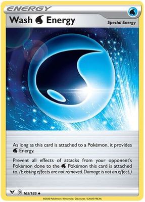 Wash W Energy - 165/185 - Uncommon Sword &amp; Shield: Vivid Voltage Singles (Español)