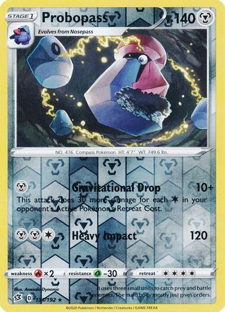 Probopass - 131/192 - Rare Reverse Holo Sword &amp; Shield: Rebel Clash Reverse Holo Singles (Español)