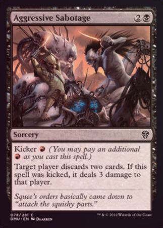 Aggressive Sabotage 078/281 - Foil Dominaria United Foil Singles