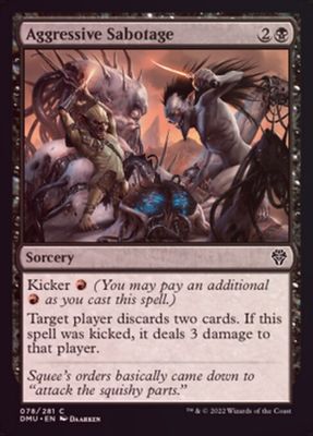 Aggressive Sabotage 078/281 - Foil Dominaria United Foil Singles