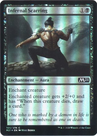 Infernal Scarring 105/274 - Foil Magic 2021 (M21) Foil Singles (Español)